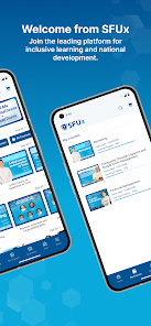 SFUx promotional banner showing the app screens